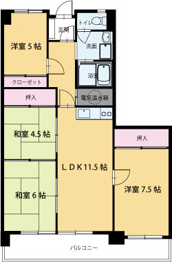 シャトレー壱號館の間取り