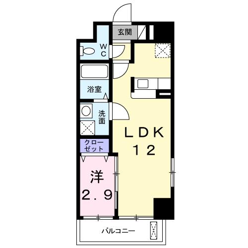 北九州市小倉北区中津口のマンションの間取り