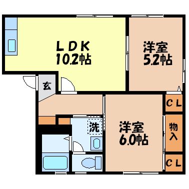 【バリュージュKの間取り】