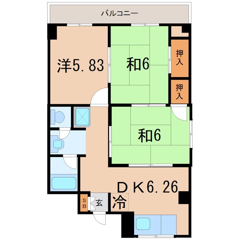 笹部ハイツの間取り