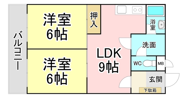 フェリーチェ戸畑の間取り