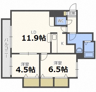 【パルティーレ南郷通の間取り】