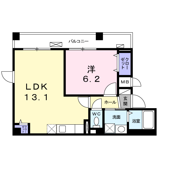 アネックス久我の杜　五番館の間取り