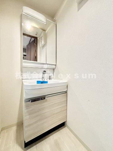 洗面設備　脱衣スペースもあります