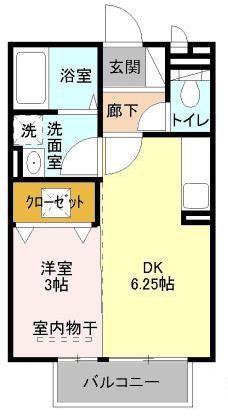 吉川市大字平沼のアパートの間取り