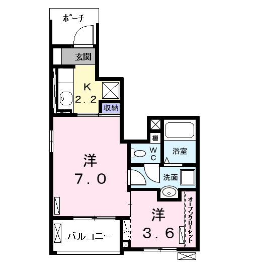 ブリッサ港西Iの間取り