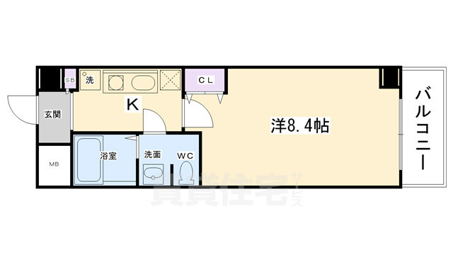 京都市上京区二町目のマンションの間取り