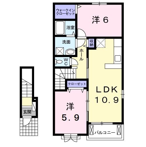 グランパール延方Iの間取り