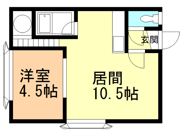 苫小牧市光洋町のアパートの間取り