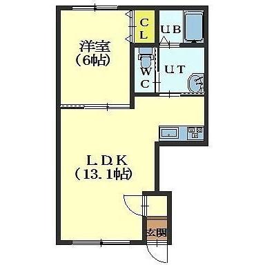 函館市千歳町のアパートの間取り