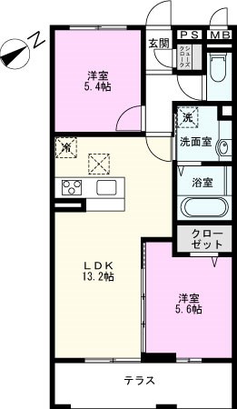 大枝Ｄ-ＲＯＯＭ　Ａ棟の間取り