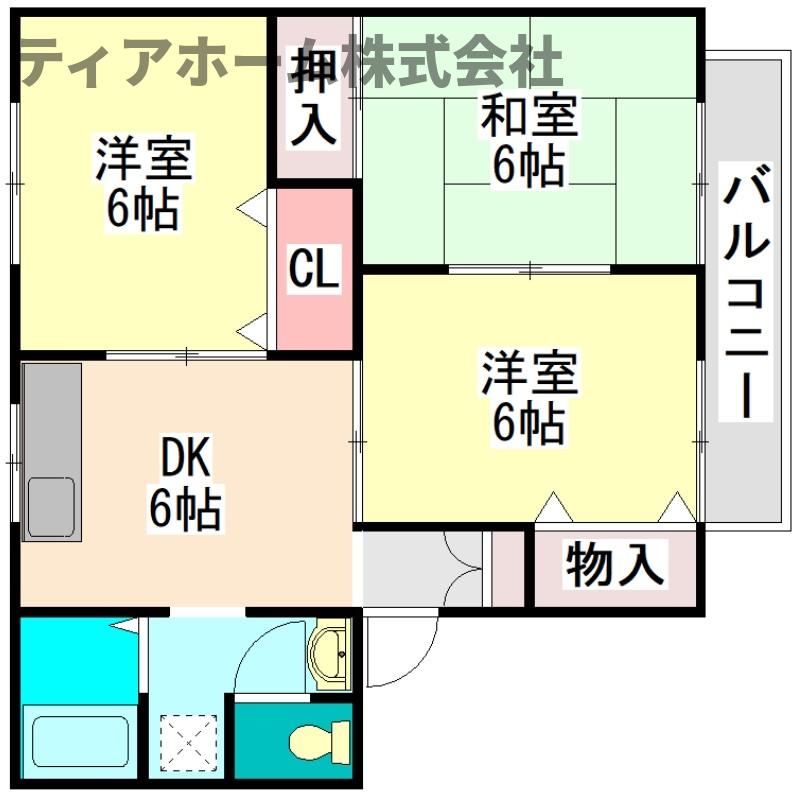 ヴィラオリエンタルC棟の間取り