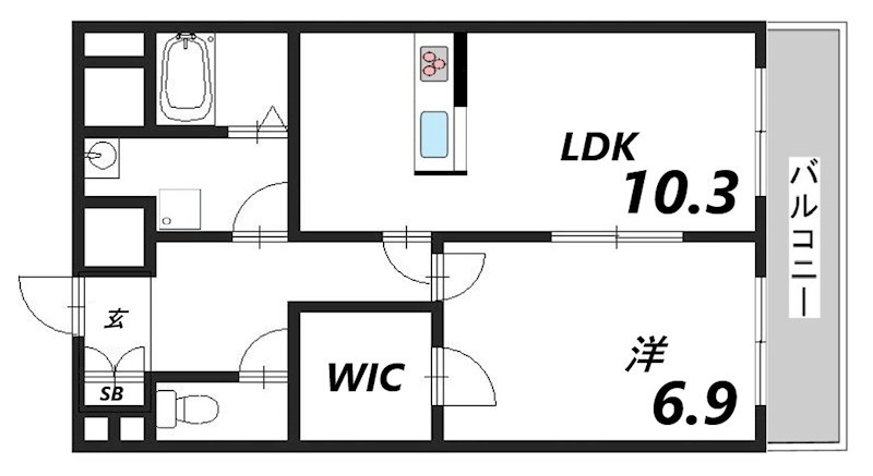 姫路市南町のマンションの間取り