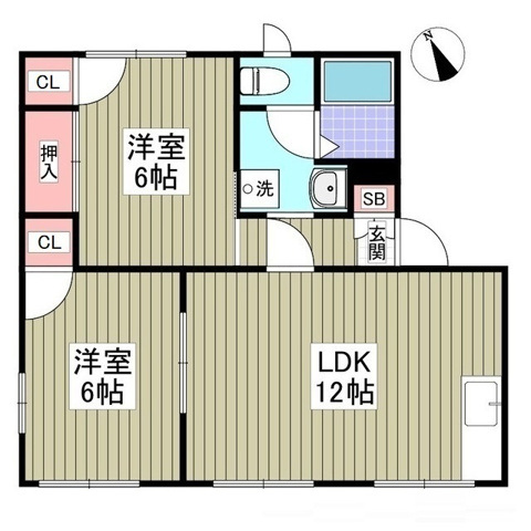 タウニィ笠原Aの間取り