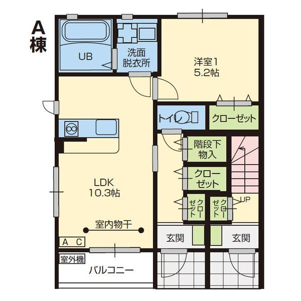 ソレイユ天皇寺東Ａの間取り