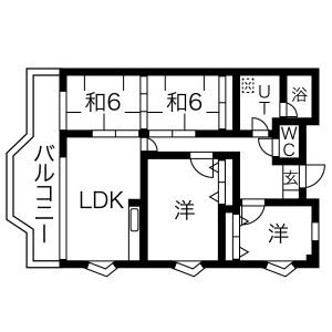 テラスハウゼェ小笹の間取り