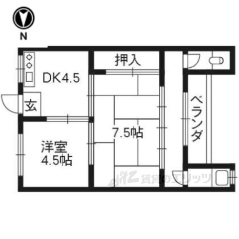 コーポ滝川の間取り