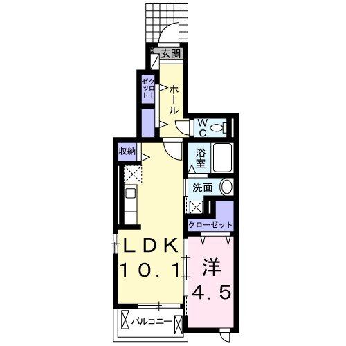 豊橋市老津町のアパートの間取り