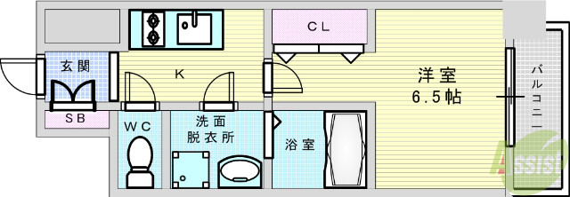 吹田市岸部南のマンションの間取り