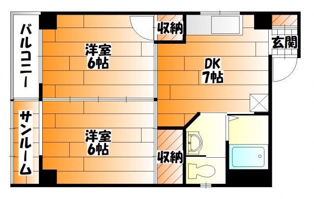 広島市中区榎町のマンションの間取り