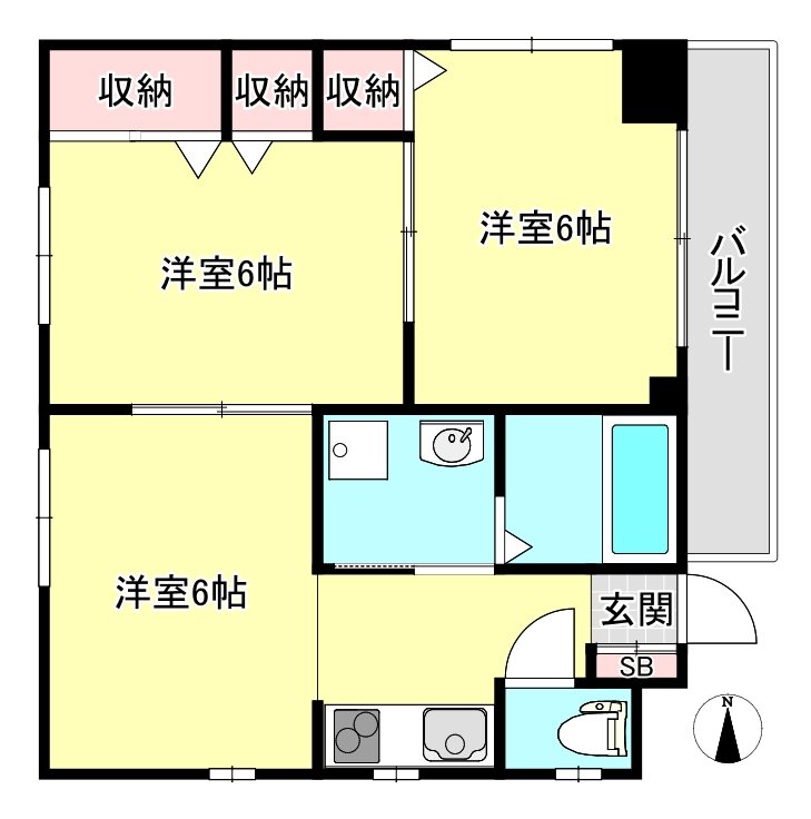 ハイツ下門前の間取り