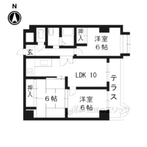 嵯峨西和の間取り