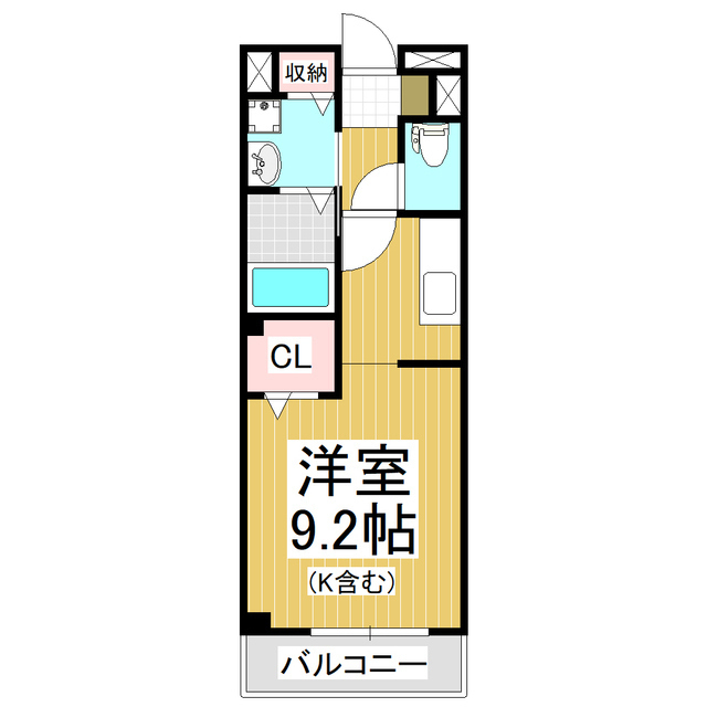 塩尻市大字広丘野村のアパートの間取り