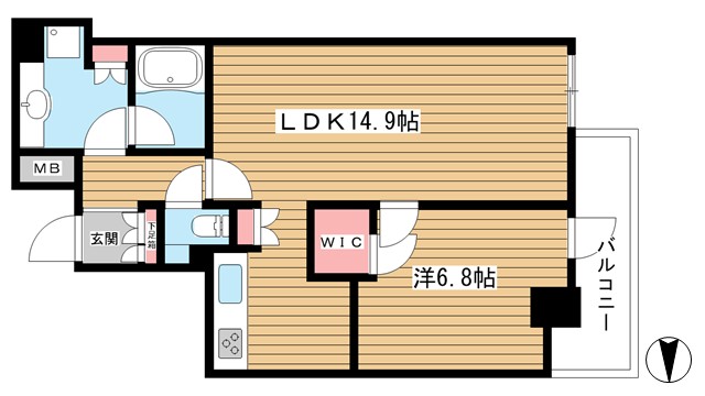 豊中市新千里東町のマンションの間取り