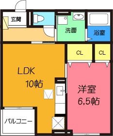 高槻市大塚町のアパートの間取り