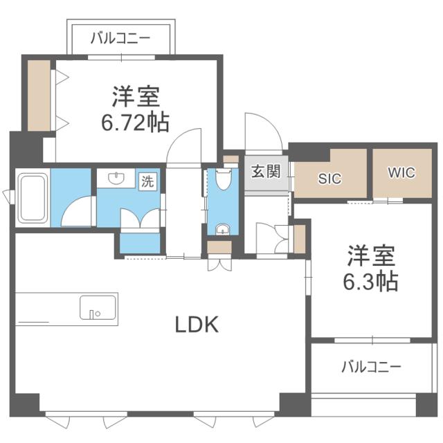 ＷＥＣＲＡＳ高宮南の間取り