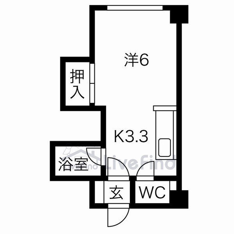 札幌市白石区菊水四条のマンションの間取り