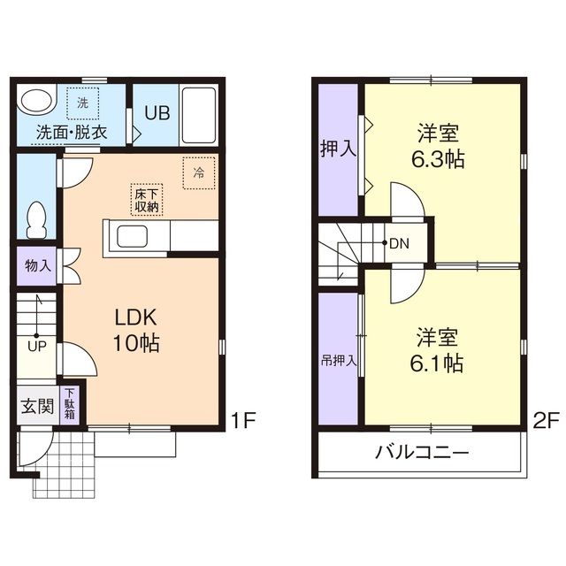 大里郡寄居町大字末野のアパートの間取り