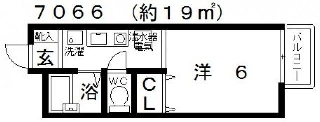 松原市上田のアパートの間取り