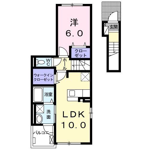 厚木市恩名のアパートの間取り