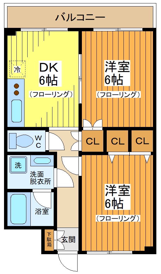 目黒区駒場のマンションの間取り