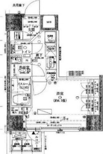 中央区銀座のマンションの間取り