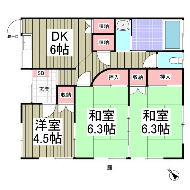 草加市瀬崎のアパートの間取り