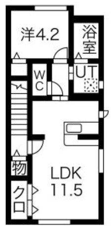 イルソーレ　新築　2階建の間取り