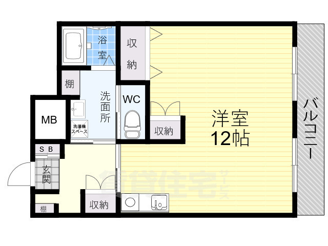 相楽郡精華町大字菱田のマンションの間取り