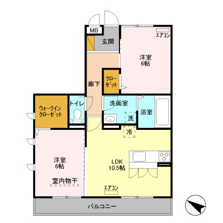 ヴィル　ソレイユの間取り