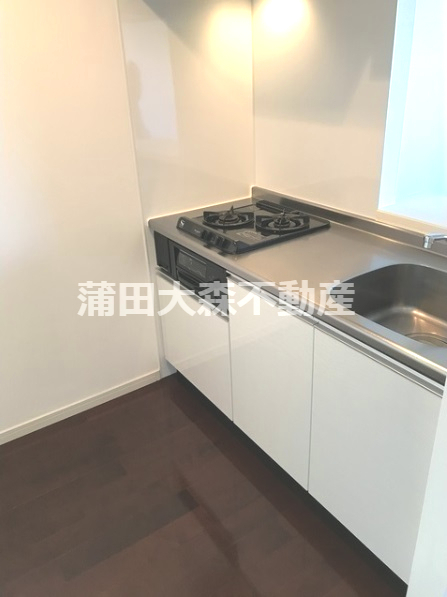 キッチン　2口ガスグリル付システムキッチン　カウンターキッチン