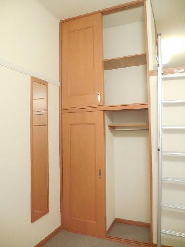 居室・リビング　上下2段にわたるクローゼットです。