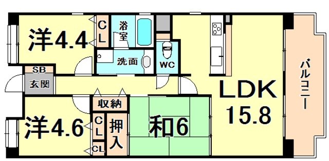 NTPRレジデンス甲子園四番町の間取り写真