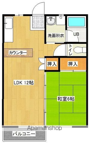 丸久第12コーポ A棟の間取り写真
