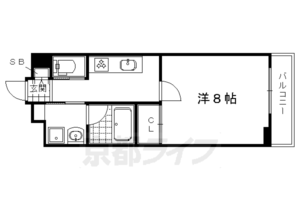 地下鉄烏丸線 北大路駅 徒歩22分 4階建 築8年の間取り写真