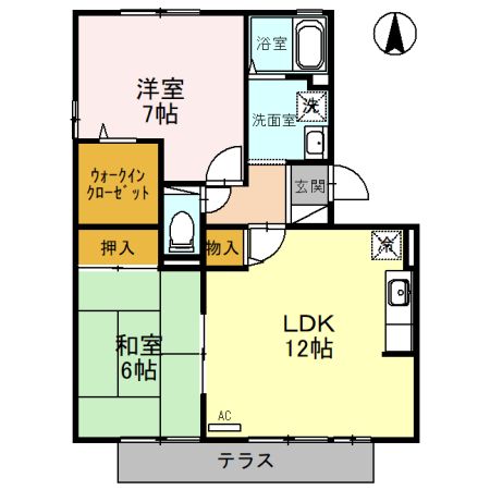 セジュールMT Bの間取り写真