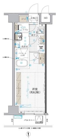東京メトロ千代田線 北綾瀬駅 徒歩4分 9階建 築4年の間取り写真