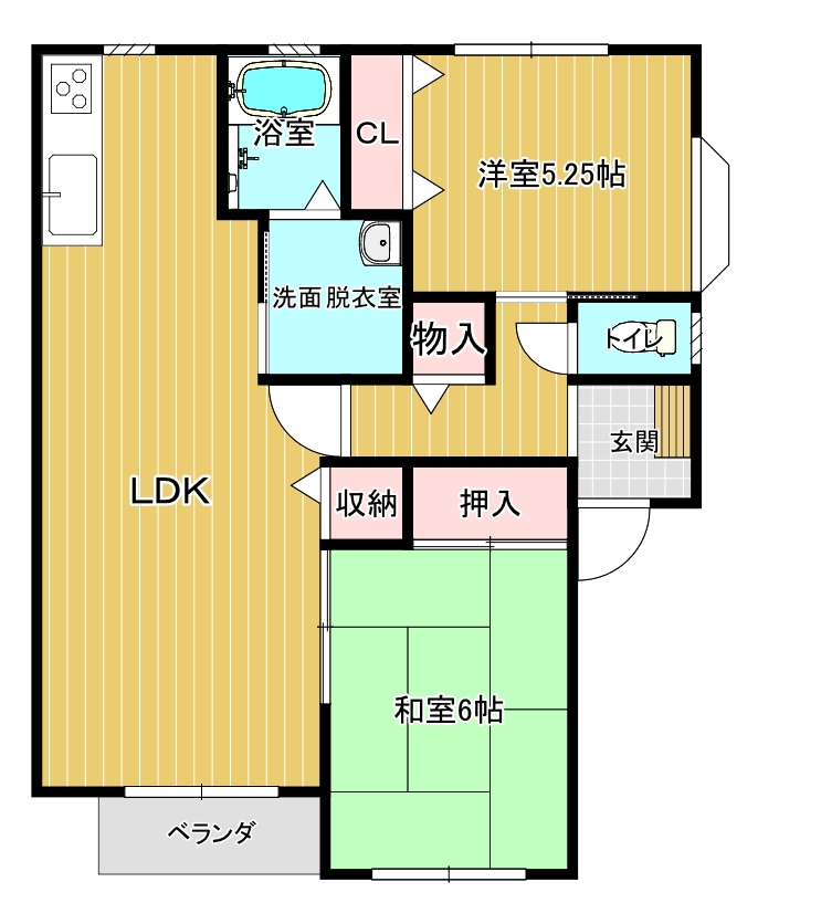 フルハウスA棟の間取り