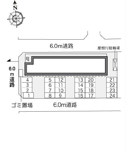 【レオパレスプレミールの駐車場】