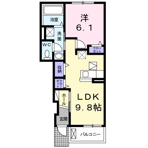 宇城市不知火町御領のアパートの間取り